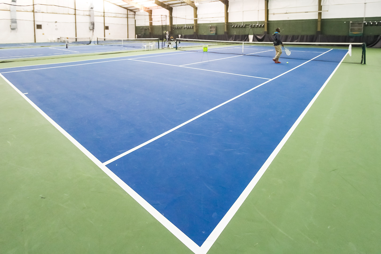 Massive tennis courts at VRI's The Cove at Yarmouth in Massachusetts.